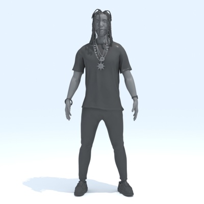chief keef art 3d printable 3ds max character modeling 3dartist 3d print model - Mito3D