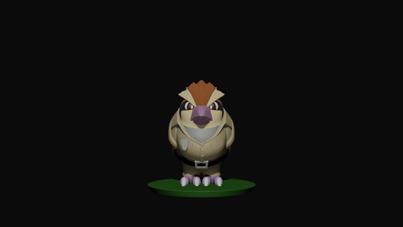 chief martin pidgey supportless pok mon ween 3d print model - Mito3D