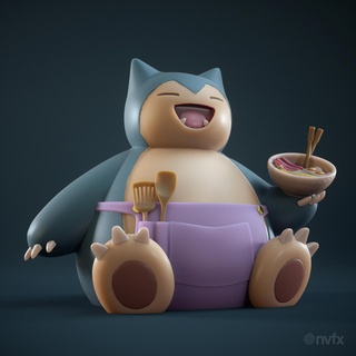 chef Ronflex Pokémon Jeu détends ronflex cuisinier ramen soupe figure figurine sculpture art jouet doux mignonne jouets décoration détail 3d print model - Mito3D