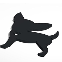 chiguagua divers chien mascotte anneau porte-clés 3d print model - Mito3D