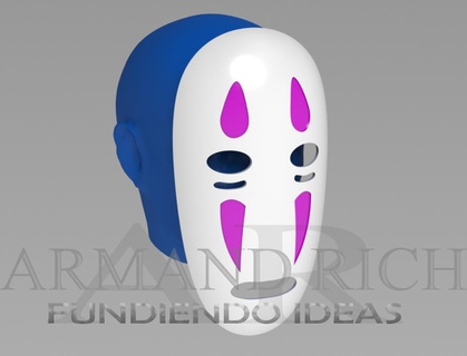 chihiro rostro fantasma máscara cara Víspera Santos Moda disfraces cosplay diseño partes 3d print model - Mito3D