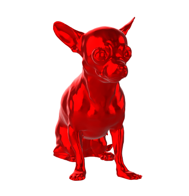 Chihuahua Hund Tier Skulptur Zahl 3D print model - Mito3D