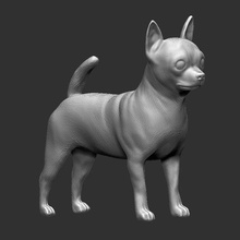 chihuahua 3d modelo stl arte cão figura impressão 3d print model - Mito3D