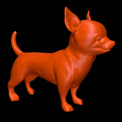 chihuahua chien race art animal figure décoration mignonne queue oreilles doux objet cadeau 3d print model - Mito3D