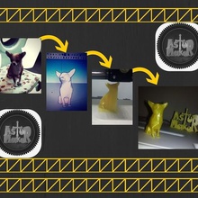 chihuahua low poly art dog asturmaker 3d print model - Mito3D