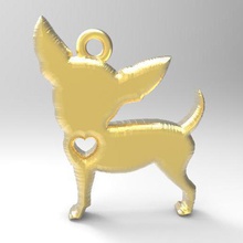 chihuahua 1 cão joalheria moda animal 3d print model - Mito3D