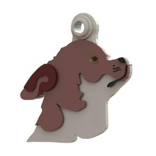 chihuahua pet tag plate for mascot 3d print model - Mito3D
