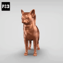 chihuahua v1 arte cane animale giocattolo domestico figurine 3d print model - Mito3D
