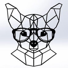 chihuahuahua Kunst Tier Dekoration Hund 2d Rahmen 3d print model - Mito3D