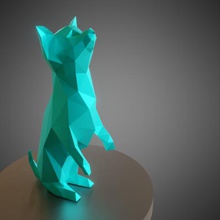chihuahua art cucciolo cane animale low poly 3dp 3dprinting 3d print model - Mito3D