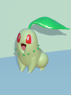 chikorita Pokémon 3d print model - Mito3D