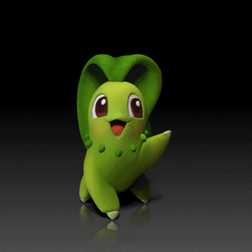 Chikorita Pflanzer Ausführung pok mon Figur 3d drucken Modell LED Anime Zahl Spielzeug Pokémon Nintendo Baby Zuhause Haus schläfrig Schlaf 3D print model - Mito3D