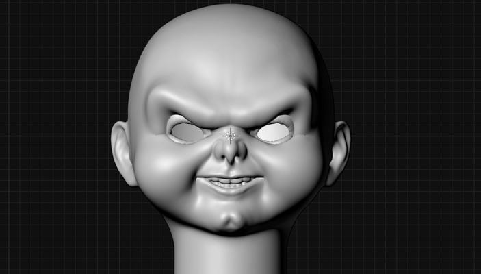 child's play head chucky art 3d print model - Mito3D