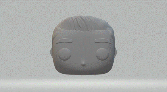 child 007 funko pop head 3d print model - Mito3D