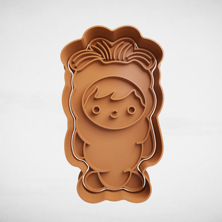 child dressed carrot cookie cutter cutters stl molds easter rabbit bunny costume 3d print model - Mito3D
