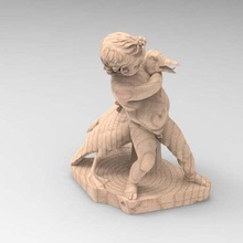 Kind Gans Statue Skulpturen 3d print model - Mito3D