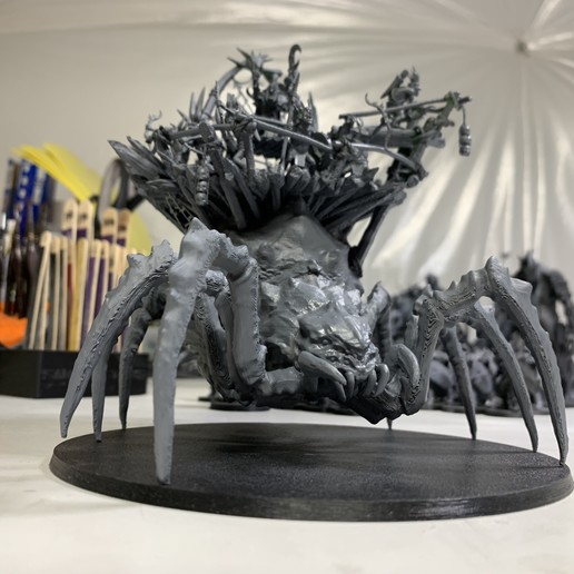 niño kumonga australiano spider domador contingente 28mm arácnido bestia goblin goblins greenskins monster orkos resina sla araña warhammer warhammer_fantasy 3D print model - Mito3D
