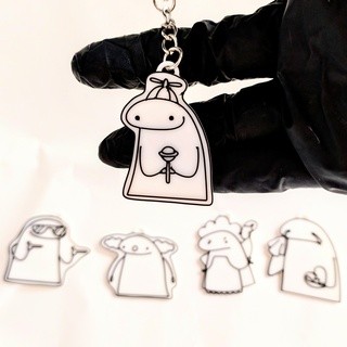 child meme keychain easy filament change funny keyring Jewelry keychain child lollypop funny minimalistic goofy hat white black  3d print model - Mito3D