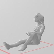 bambino giocando pavimento figura carattere giocare figlia ragazzo 3d print model - Mito3D