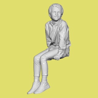 criança sentado diorama homem crianças corrida diecast 1 64 corpo 32 24 brincar miniatura humano miniaturas estatuetas 3d print model - Mito3D