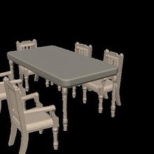 niño del juguete de la tabla silla casa 3d print model - Mito3D