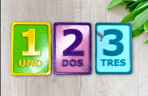enfants cartes Nombres motif lettres jouets art jouet mathématiques Jeux éducatif 3d print model - Mito3D