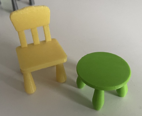 children's chairs ikea mammut forniture miniature dollhouse chair stool children 3d file 1 12 scale 3d print model - Mito3D