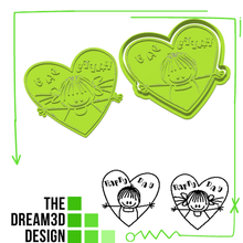 enfants dessin heureux journée biscuit coupeurs timbre cortantes galletas 3d print model - Mito3D