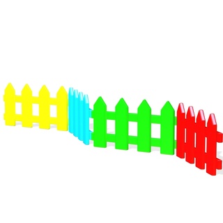 children's fence playground day care painted fences babies 3d print model - Mito3D