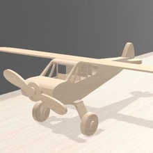 children's toy plane game airplane child's child woods wooden 3d print model - Mito3D
