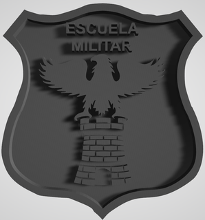 chile military school badge Various academy army 3d print model - Mito3D