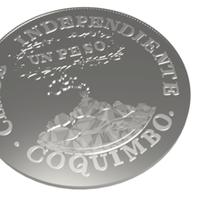 chileno moeda numismática 3d print model - Mito3D