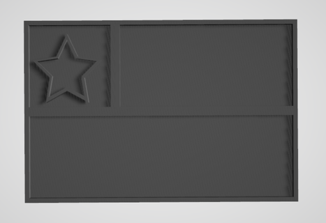 chilien drapeau Chili blaireau 3d print model - Mito3D
