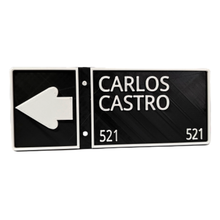 chileno público placa simples seta letro Pimenta rua 3d print model - Mito3D