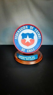 chilien football fédération bouclier Chili amfp Amérique tasse conmebol Sud américain assiette monde prix trophée sport logo décoration chiel 3d print model - Mito3D