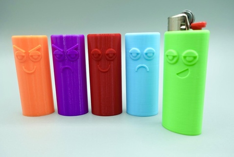 chill buddy bic classic cases + keychains mysticmesh3d dabs 420 lighter case 3d print model - Mito3D