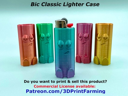 chill buddy lighter case bic sleeve 3d print model - Mito3D