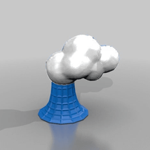 chilling tower cloud architecture buildings structures 3d print model - Mito3D