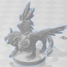 chimera volare mitico bestia yugioh prigione dado mostri 3d print model - Mito3D
