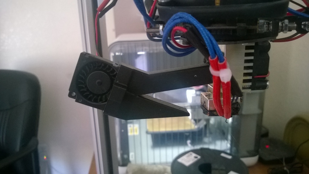 chimère couche ventilateur envelopper e3d Rostock max v2 3d imprimante pièces 3D print model - Mito3D