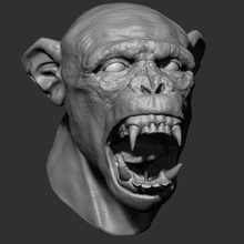 scimpanzé fallimento scimmia arte Schermo animale 3d print model - Mito3D