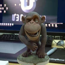 şempanze sanat 3d print model - Mito3D