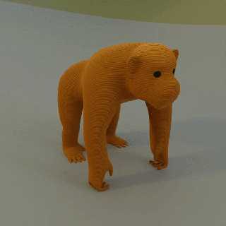 scimpanzé arte animale animali giocattolo miniatura scolpire 3d print model - Mito3D