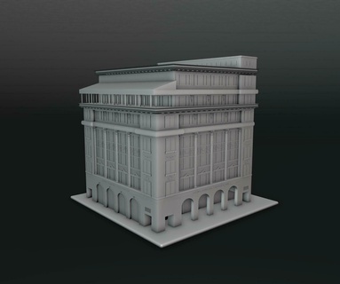 china banking corporation binondo building structure architecture art traditional heritage chinatown philippines bank japanese historical museum facade sculpture greek pillar city detail decoration miniature sculpt 3d print model - Mito3D