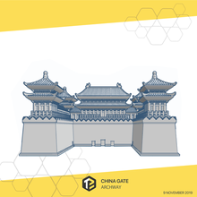 china gate art architecture building craft replica landmark collection 3d print model - Mito3D