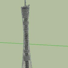 China Guangzhou Turm höchste Chinesisch Modell Gebäudestrukturen 3d print model - Mito3D