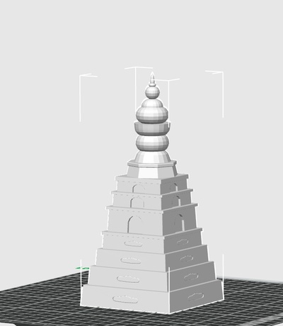 china turm mini 3d print model - Mito3D