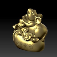 la chine l'année du rat fortune décoration 1 art le année 3d print model - Mito3D