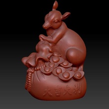 china year rat fortune decoration 2 art 3d print model - Mito3D