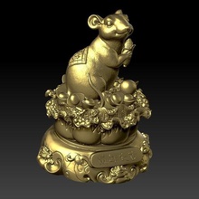 china im Jahr der Ratte fortune Dekoration 31 Kunst 3d print model - Mito3D
